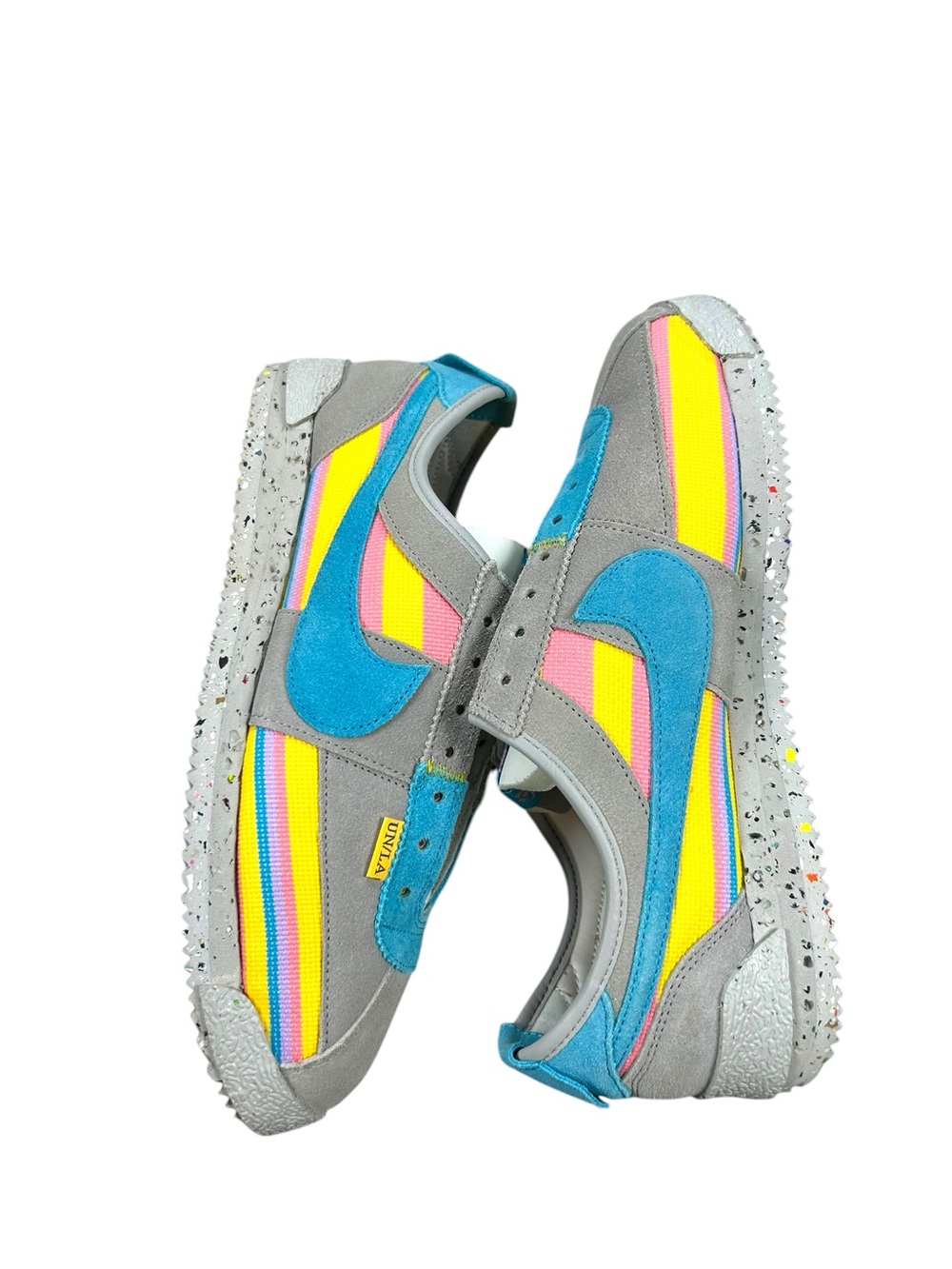 Nike Union LA Cortez SP Grey Fog Blue Pink Yellow Men’s Size 12 DR1413-002 Rare - Picture 10 of 14